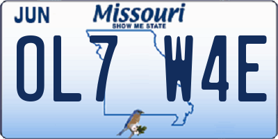 MO license plate OL7W4E