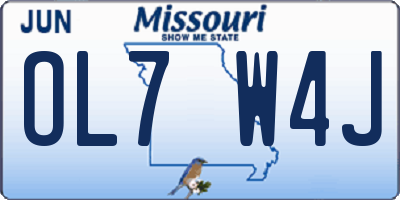 MO license plate OL7W4J