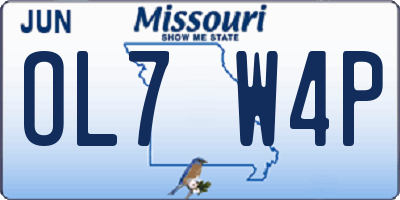 MO license plate OL7W4P