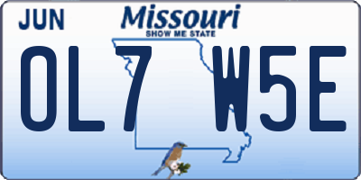 MO license plate OL7W5E