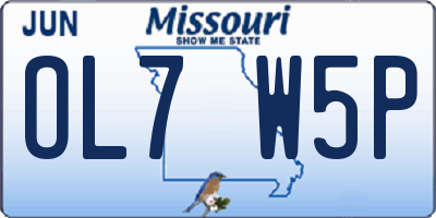 MO license plate OL7W5P