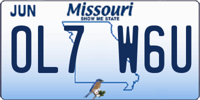 MO license plate OL7W6U