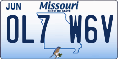 MO license plate OL7W6V