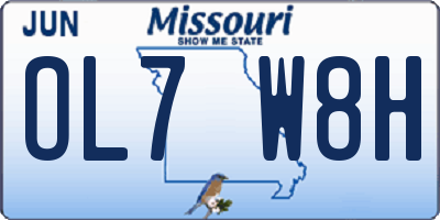 MO license plate OL7W8H