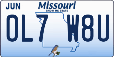 MO license plate OL7W8U