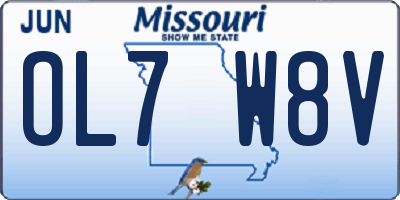 MO license plate OL7W8V