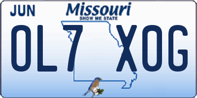 MO license plate OL7X0G