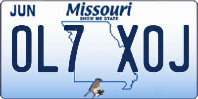 MO license plate OL7X0J