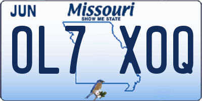 MO license plate OL7X0Q
