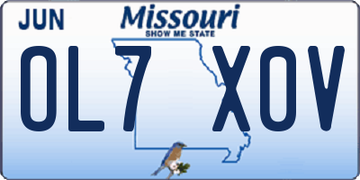 MO license plate OL7X0V