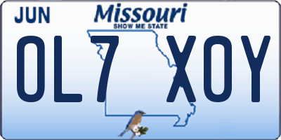 MO license plate OL7X0Y