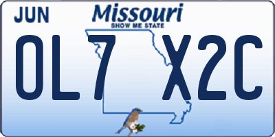 MO license plate OL7X2C