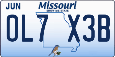 MO license plate OL7X3B