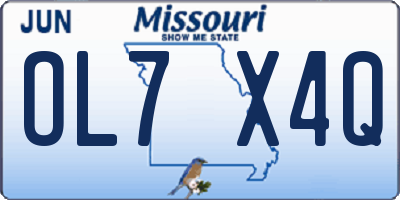 MO license plate OL7X4Q
