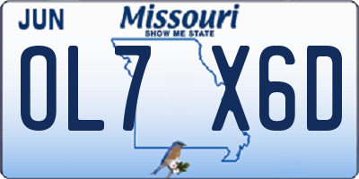 MO license plate OL7X6D