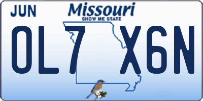 MO license plate OL7X6N