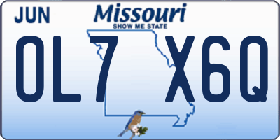 MO license plate OL7X6Q