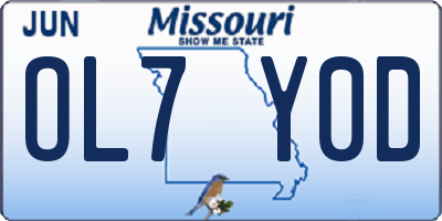 MO license plate OL7Y0D