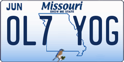 MO license plate OL7Y0G