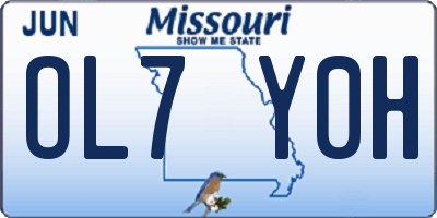 MO license plate OL7Y0H