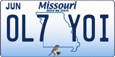 MO license plate OL7Y0I