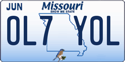 MO license plate OL7Y0L