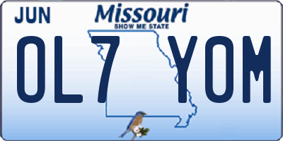 MO license plate OL7Y0M