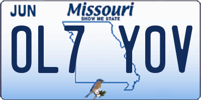 MO license plate OL7Y0V