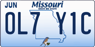 MO license plate OL7Y1C