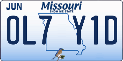 MO license plate OL7Y1D