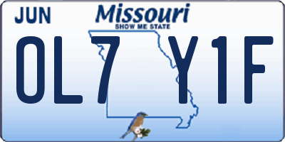 MO license plate OL7Y1F
