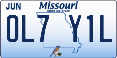 MO license plate OL7Y1L