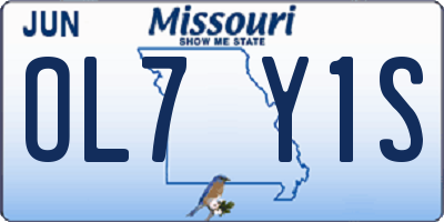 MO license plate OL7Y1S