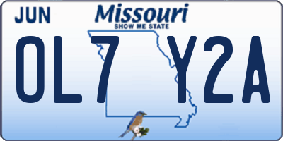 MO license plate OL7Y2A