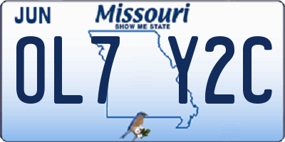 MO license plate OL7Y2C