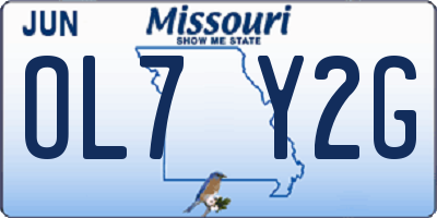 MO license plate OL7Y2G