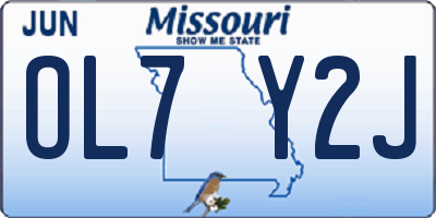 MO license plate OL7Y2J