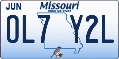 MO license plate OL7Y2L