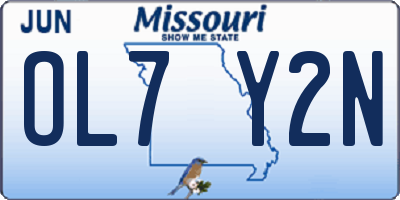 MO license plate OL7Y2N