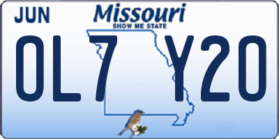 MO license plate OL7Y2O