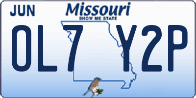 MO license plate OL7Y2P