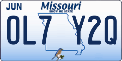 MO license plate OL7Y2Q