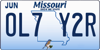 MO license plate OL7Y2R