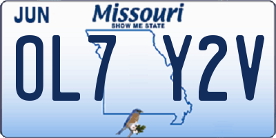 MO license plate OL7Y2V
