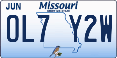 MO license plate OL7Y2W