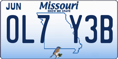 MO license plate OL7Y3B