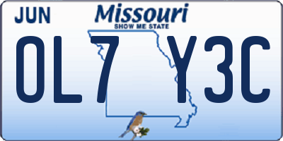 MO license plate OL7Y3C