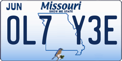 MO license plate OL7Y3E