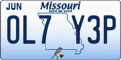 MO license plate OL7Y3P