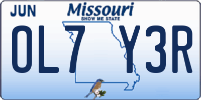 MO license plate OL7Y3R